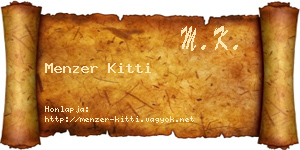 Menzer Kitti névjegykártya